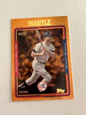 2025 Topps Archives Mickey Mantle “Orange” #3/15 SP NY Yankees