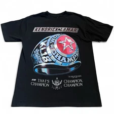 Kendrick Lamar Men’s World Champion Ring T Shirt Sz M Black KL18 2018 TDE EUC