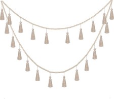Tassel Garland Boho Classroom Decor Macrame Wooden Bead Garlands Wood Beads