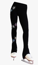 Ice Skating Pants with "USA Spiral Stars " Rhinestones Design