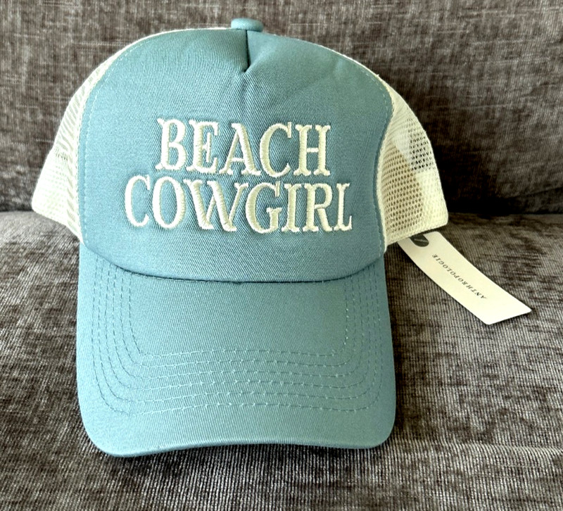 NWT ANTHROPOLOGIE ~ BEACH COWGIRL ~TRUCKER HAT / SNAPBACK ~ WORN WEST ~SOLD OUT!