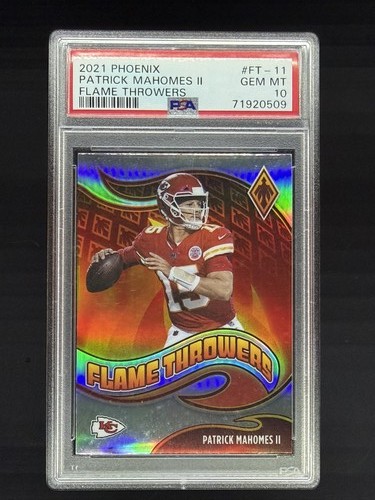 Patrick Mahomes PSA 10 2021 Panini Phoenix Flame Throwers