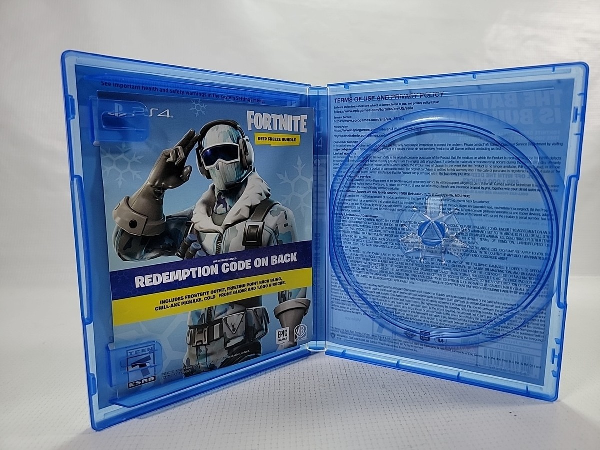 Fortnite Deep Freeze Bundle - PlayStation 4 *Code Redeemed, Case