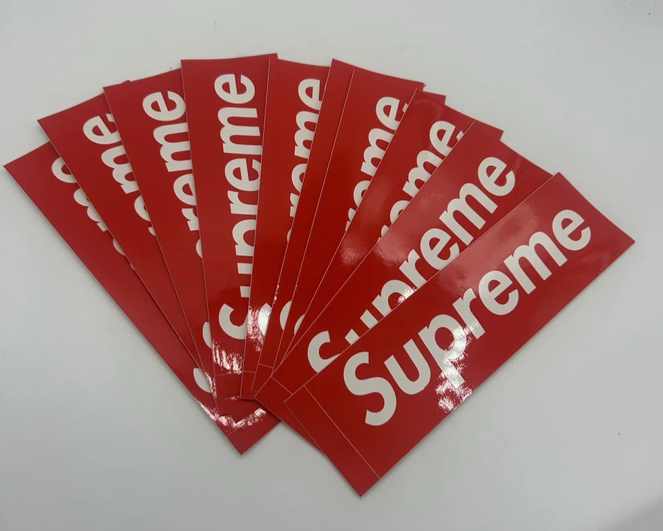 10x Supreme Box Logo Sticker Rot Red Boxlogo Neu
