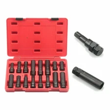 VCT 16-Pc Locking Lug Nut Master Set Wheel Lock Key Removal Tool Kit 