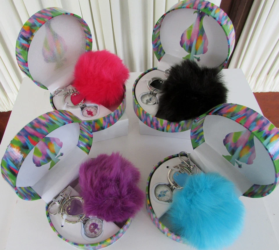 Betsey Johnson Trolls Watch Bag Charm Pom-Pom Keychain NEW! - Image 2 of 4