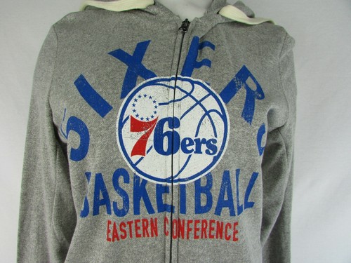 Philadelphia 76ers NBA Touch by Alyssa Milano Women's Gray Full-Zip Sweatshirt - Picture 2 of 5
