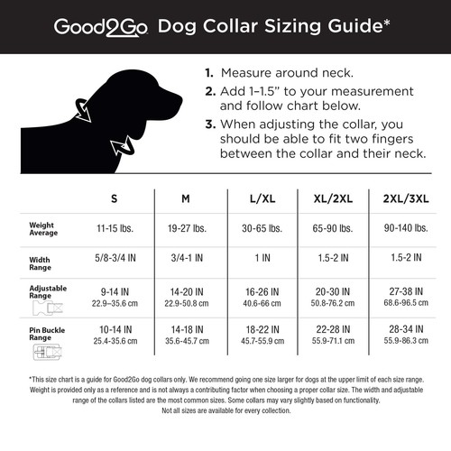 Good2Go Pink Rose Print Dog Collar in Black, Large - 第 2/2 張圖片