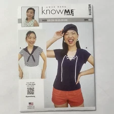 Uncut Sewing Pattern Me2078 Misses Knit Top Sz 16-24 Know Me by Mimi G New
