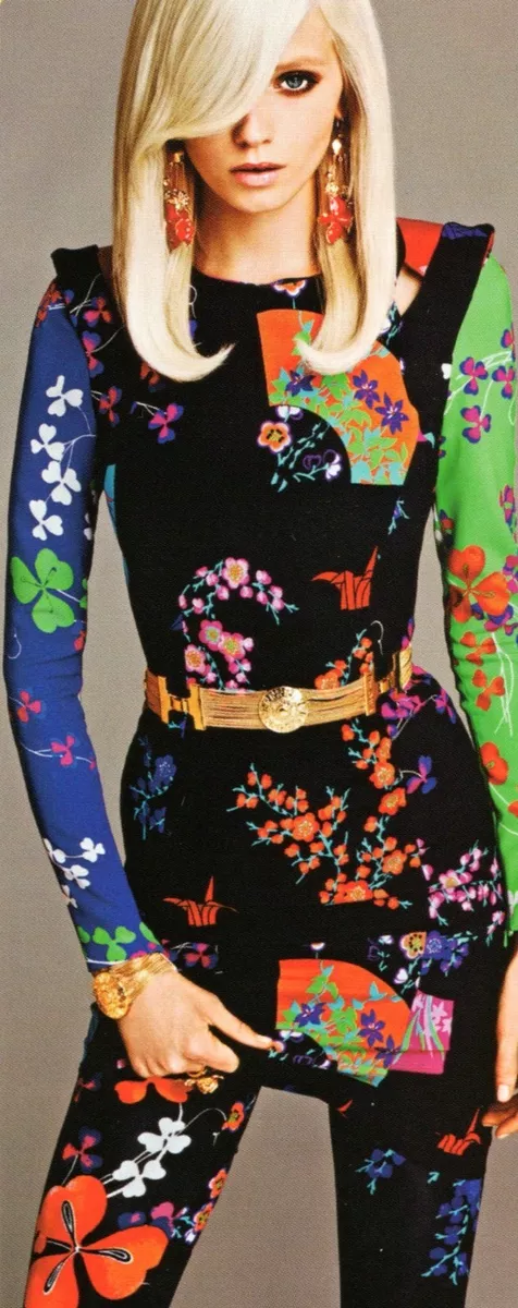 BNWT VERSACE X H M MULTICOLOR AMAZING SILK ELASTANE DRESS. US 4 6 EUR 34 36