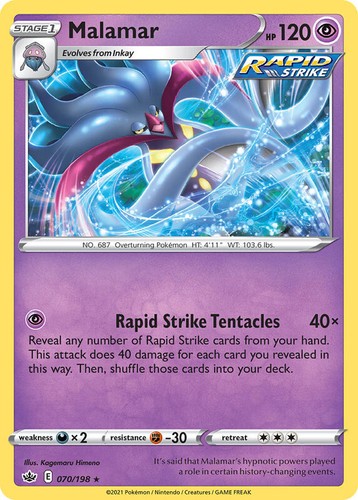Malamar 070/198 Rare Chilling Reign Pokemon TCG