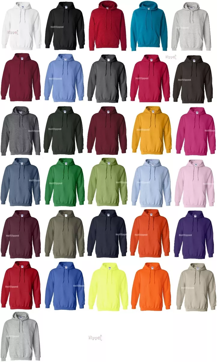 12 Gildan Heavy Blend Hooded Sweatshirt BULK Hoodie Lot ok to mix S-XL &  Colors 