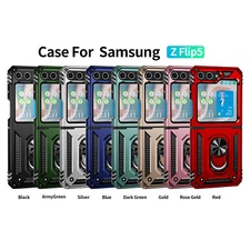 For Samsung Galaxy Z Flip 3 Flip 5 4Shockproof Magnetic Ring Stand Case Cover
