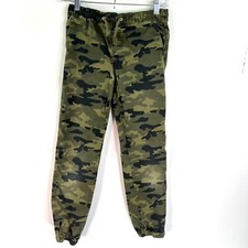 Lazer Company Camo Joggers Pants Boys Size 12 Green Pockets Adjustable