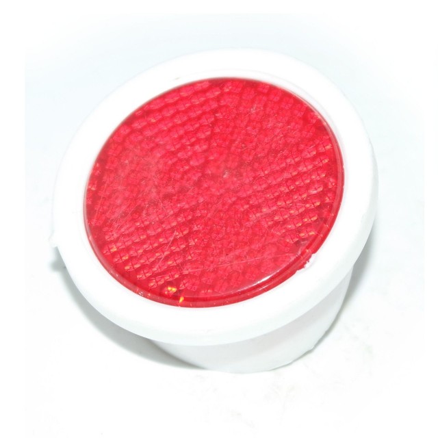 Vintage Bicycle Rear Fender Mudguard White Body Red Lens Reflector Unit