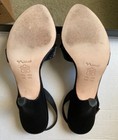BLACK+ SILVER Rhinestones, 7.5 M (Fits like 7), NINA, Satin Sandals, 3.5” heel — photo 5