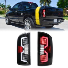 Clear Led Tail Lights For 2002-2006 Dodge Ram 1500 2500 3500 Pickup Brake Lamps