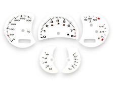 For Porsche 911 996 Facelift Tacho scheibe White