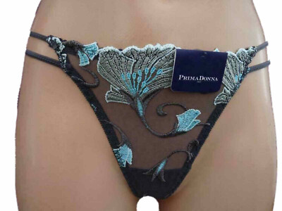 Prima Donna Zanzibar grau Tanga Deep Sea Pearl transparent durchsichtig String Höschen