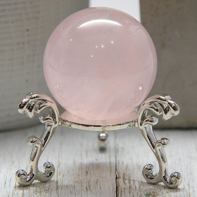 Star Rose Quartz Sphere, Natural Mozambique Pink Six-Point Star Quartz #SRQ215