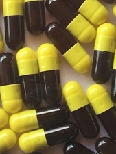 Black/yellow&mint#4 Empty Gelatin Capsules(2 pk) =1ea/color in selected quantity