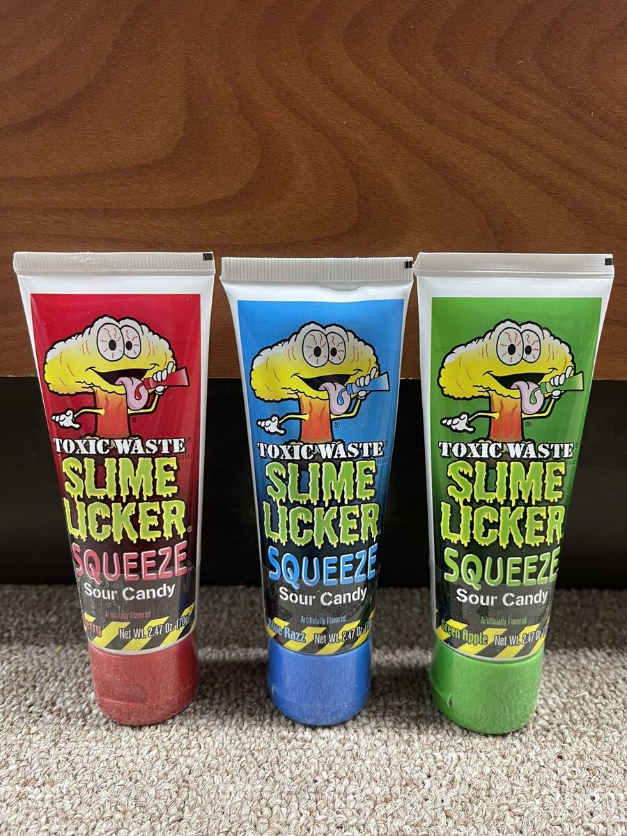 Slime Licker 3-Pack of Blue Razz Sour Candy 