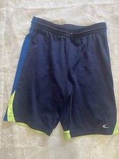 Boys Carter s Navy Blue Blue Green Striped Sports SweatShorts.Size X-large 14-16