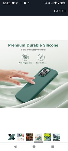 Designed for iPhone 15 Pro Case, Silicone 6.1 inch Phone Case Ultra Slim Cover - Picture 6 of 8