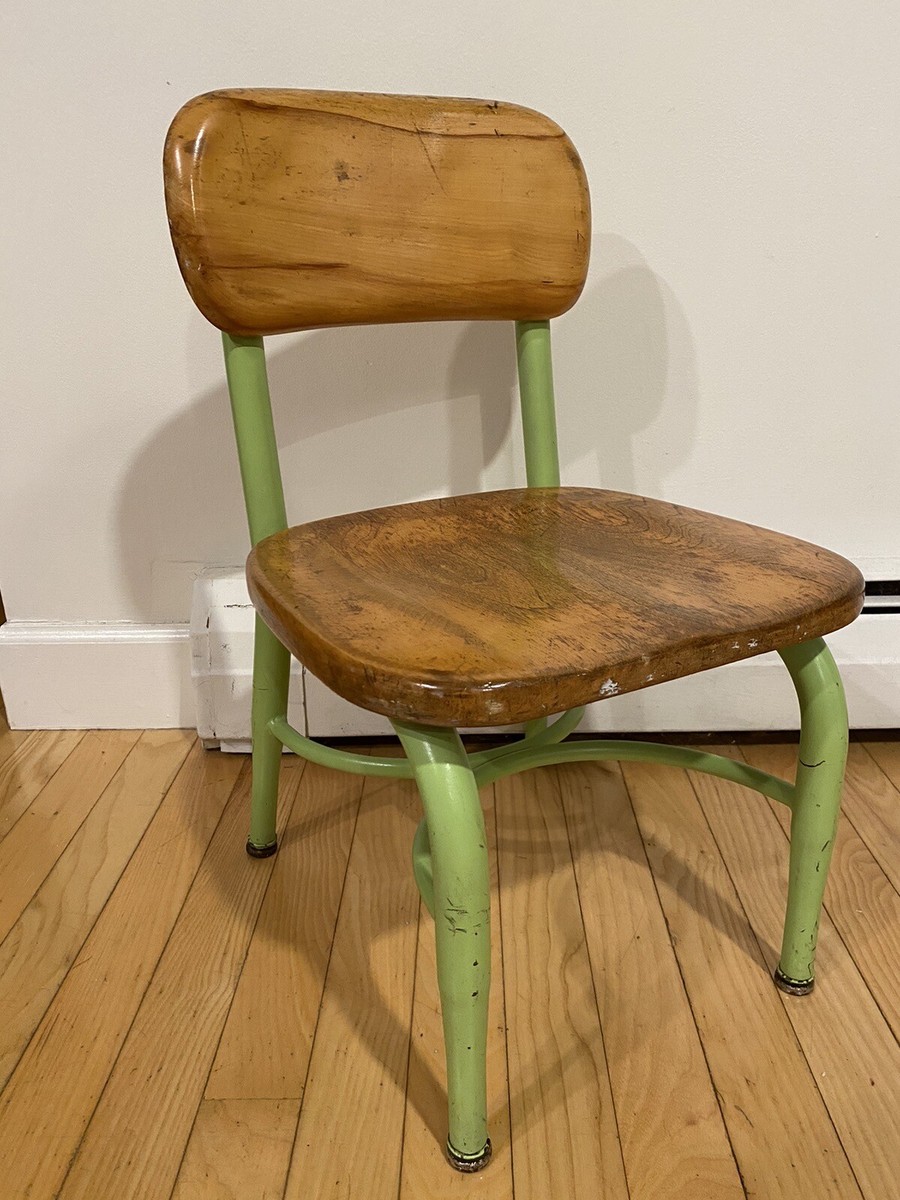 Heywood Wakefield Child's Chair Wood & Metal | eBay