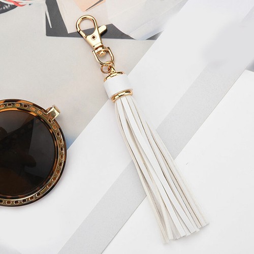 Artificial Leather Tassel Pendant Keychain Bag Purse Handbag Decor Accessories A - Picture 8 of 30