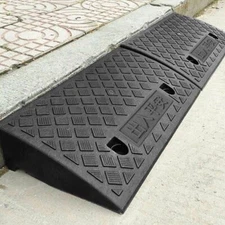 2 Pack Driveway Ramp Heavy Duty Vehicle Curb Rubber Threshold Ramp Professional