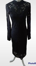 Vila Black Dress Lace Brand New With Tags Size Small Long Sleeved