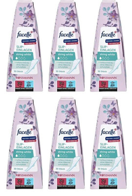 6 x 30 Stk | facelle Slipeinlagen string white