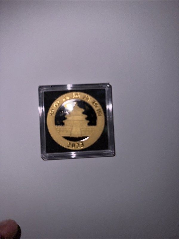 2023 China Panda Yellow Gold Rethinium .999 Silver