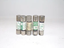 BUSSMANN FUSETRON, MIDGET FUSE, FNM-1, 1 AMP, 250 V, LOT OF 5