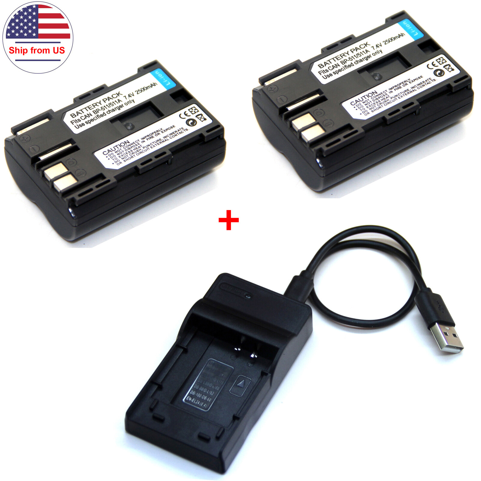Batterie Haute Capacité Pour Caméscope Canon MV400i - 7.4V, 3000mAh, Li-ion - Remplacement Compatible