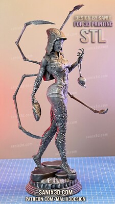 Gwenom Statue (3D-gedruckt) Fan Art - fertig zum Malen