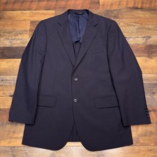 Jos A Bank Stays Cool Suit Jacket 40R Navy Blue Wool Blend Blazer