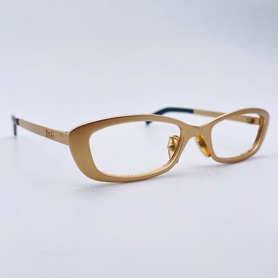 DOLCE & GABBANA Brille GOLD CAT EYE Brillengestell MOD: ABGERIEBEN