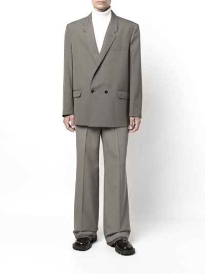 Lemaire Men's Double Breast Gray Boxy Blazer L138011 Size 46 Lemaire Men's Double Breast Gray Boxy Blazer L138011 Size 46