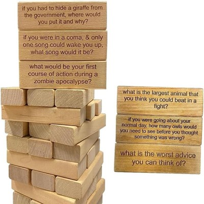 Holz Eisbrecher Fragen Tumbling Tower Spiel Stapelnder Holzblock