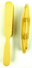 Celluloid Bakelit Vanity Hair Brush 9 inches Lint Remover 2 Pieces 1920s Ivory