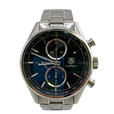 TAG HEUER CAR2110-4 Carrera Watch Brand Silver Men's USED Silver Black