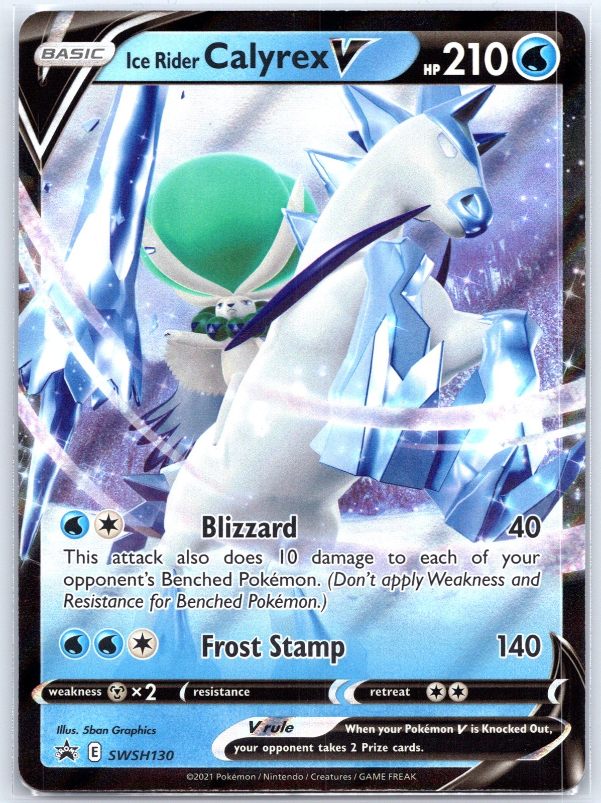 Ice Rider Calyrex V SWSH130 Near Mint Sword & Shield Black Star Promo Pokemon