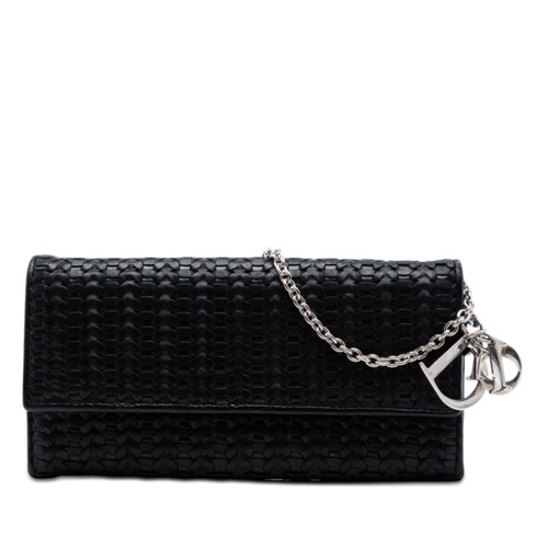 Dior Woven Lambskin Lady Rendezvouz Wallet on Chain | Pre-Loved | Authenticated