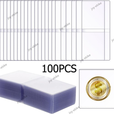 #ad 100 Pack 2 x 2 Inch Double Pocket Coin Flips Coin Pocket Holders Coin Sleeves $11.99
