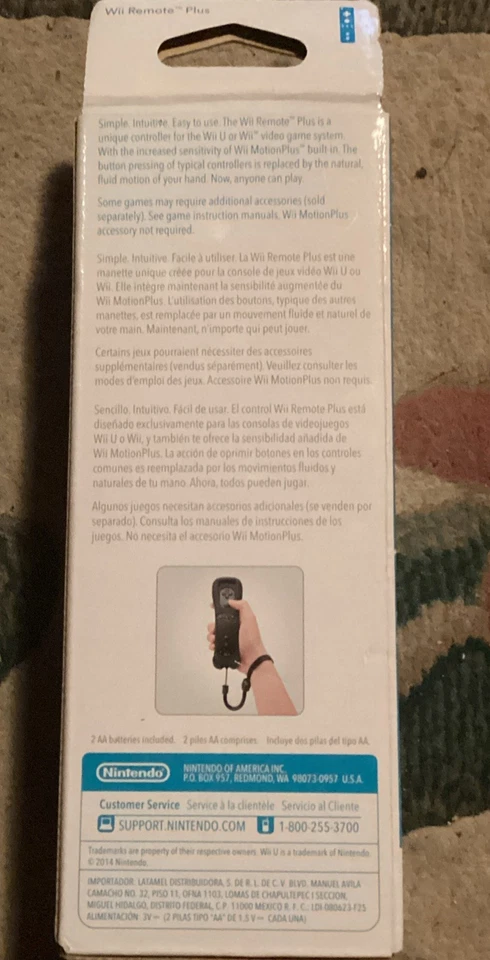 Nintendo Wii Remote Plus Black Wii U, Brand New Factory Sealed   - Image 3 of 3