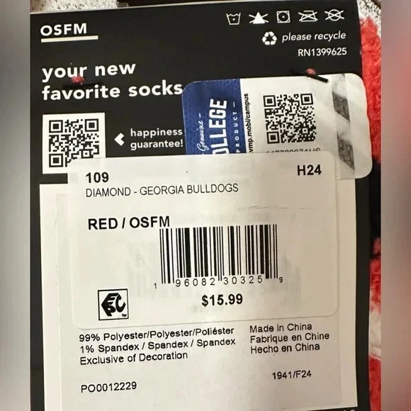 Bundle of Georgia Bulldogs Cozy Socks, size OS - NIP/NWT - Image 4 of 4