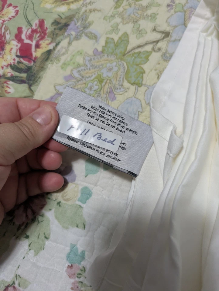 Sábana plana completa de algodón orgánico Habitat 500 hilos ropa de cama blanca Foto 4 de 4