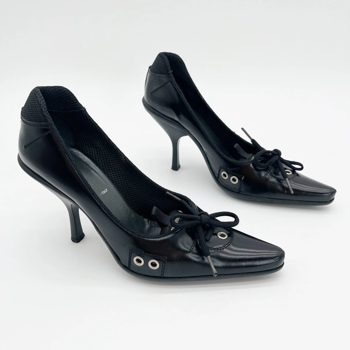 靴 Archive miu miu leather heels black Black Miu Miu Heels for Women for sale | eBay